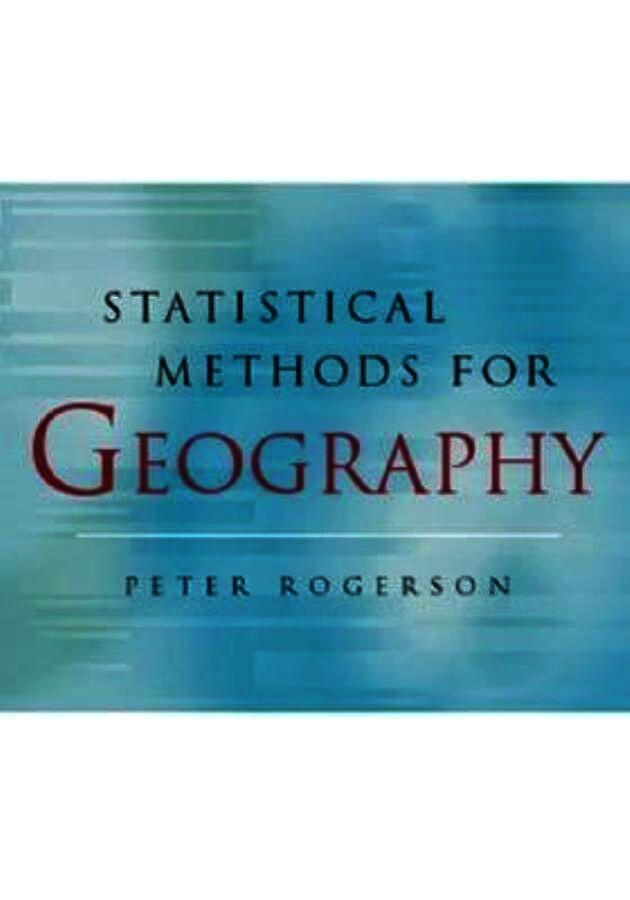 Statistical Methods for Geography