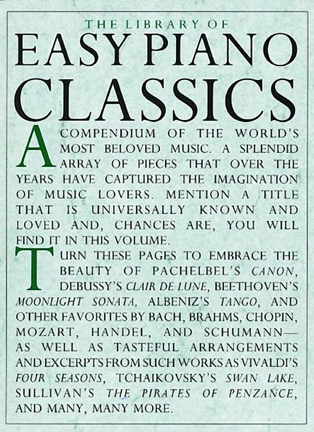 Library Of Easy Piano Classics, Vol.1