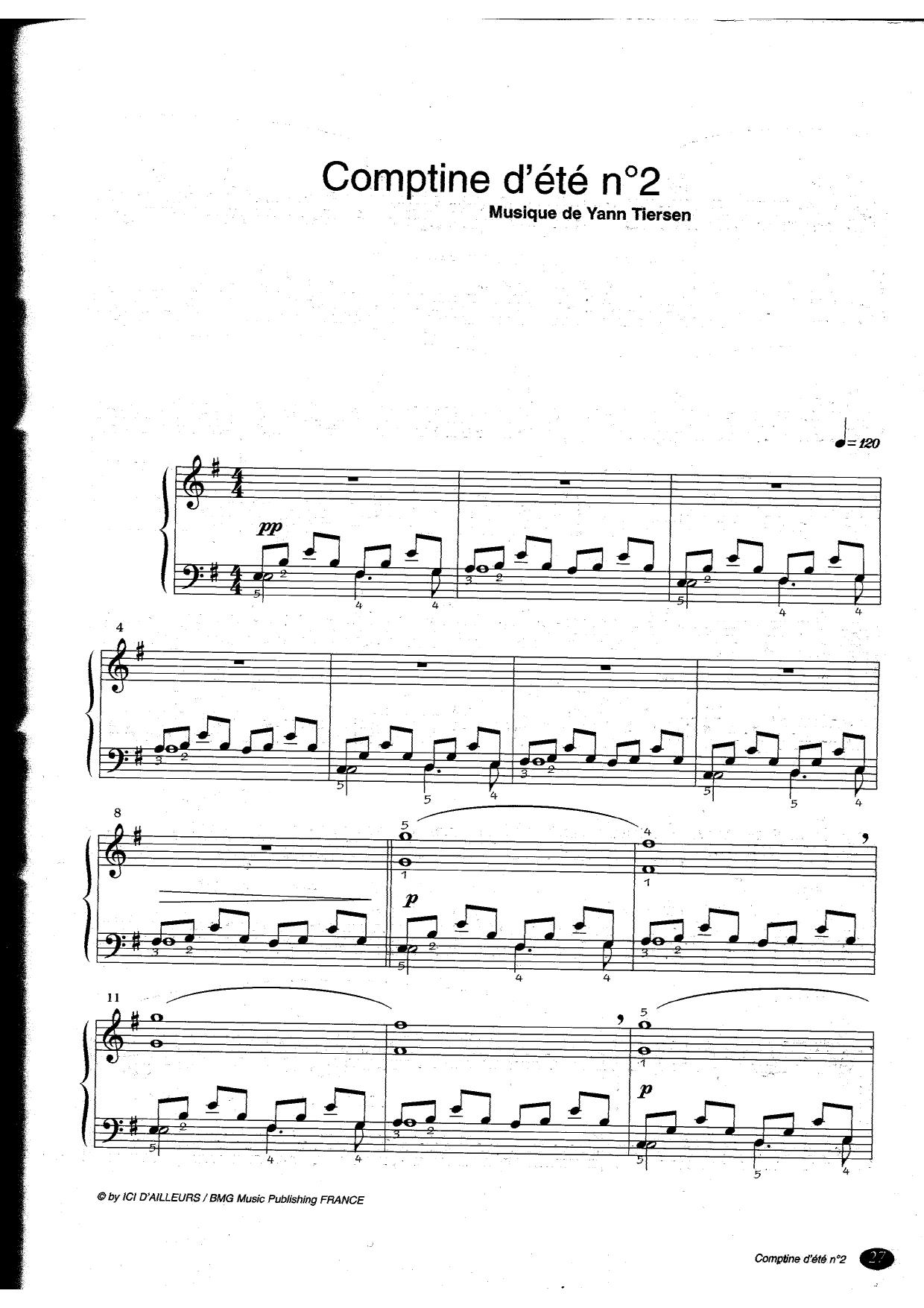 Six Pieces Pour Piano