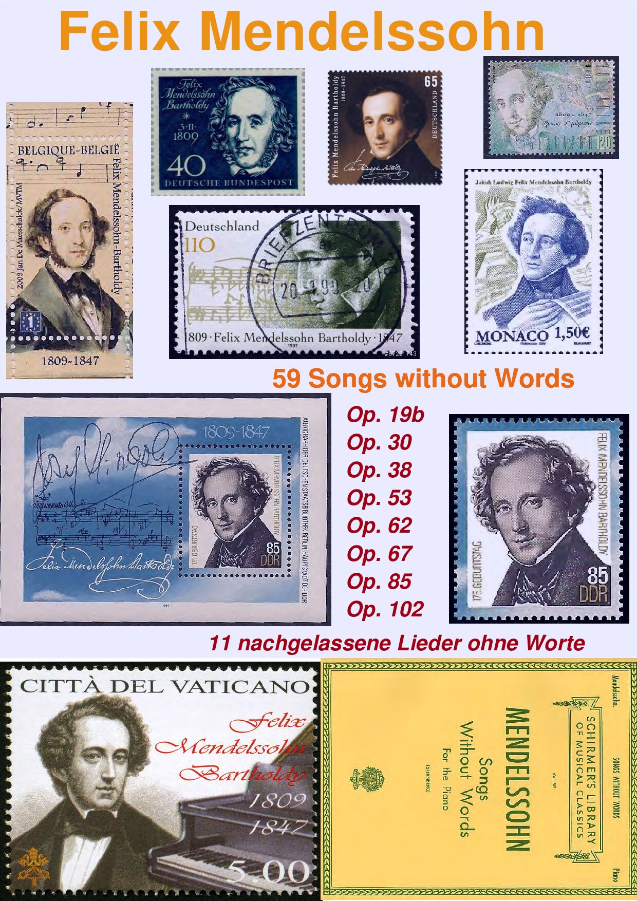 Lieder Ohne Worte (Songs without words) (Mendelssohn Felix.)