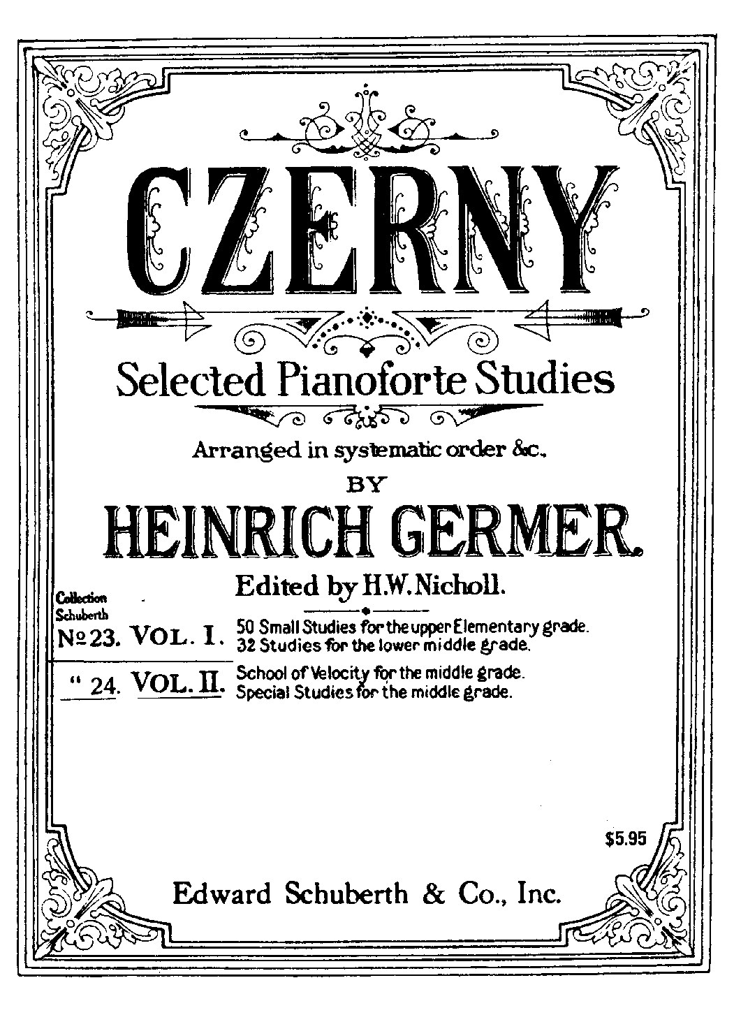 Czerny Selected Pianoforte Studies
